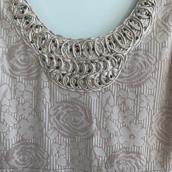 Free People Floral Sleeveless Mini Tan Dress Size S - Picture 4 of 5